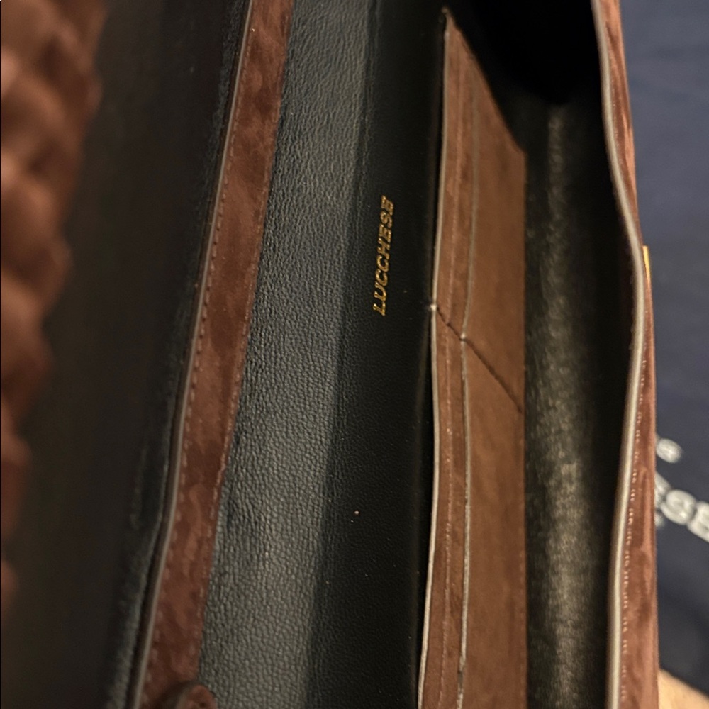 Lucchese Burgundy Suede Fringe Shoulder Bag - Picture 6 of 11